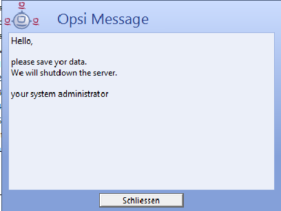 opsi-configed: opsi message display dialog