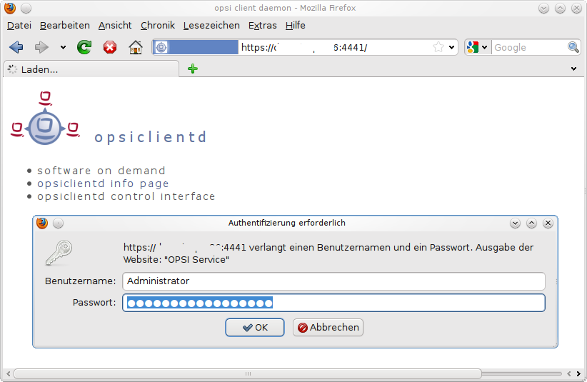 Web service of the opsiclientd